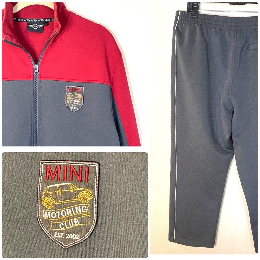 Mini Cooper Tracksuit Jacket Pants Jogging Suit L Motoring Club Mens Short Women